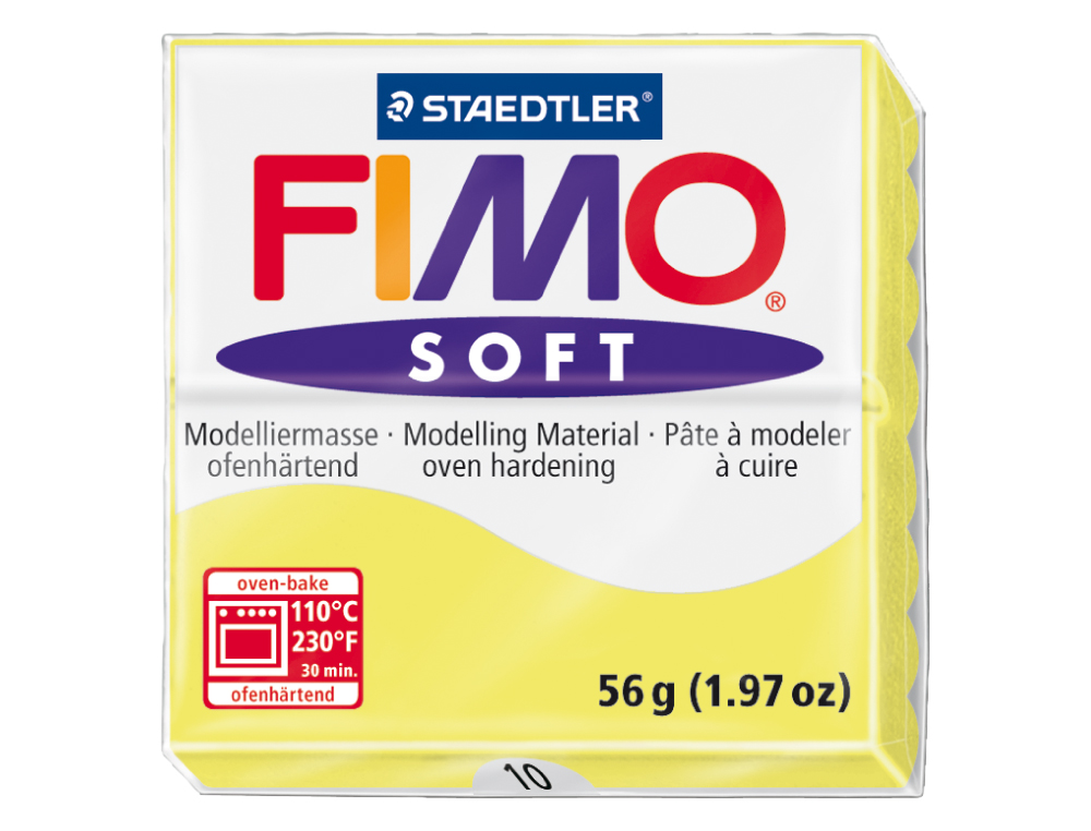 Pasta staedtler fimo soft 57 gr color amarillo limon