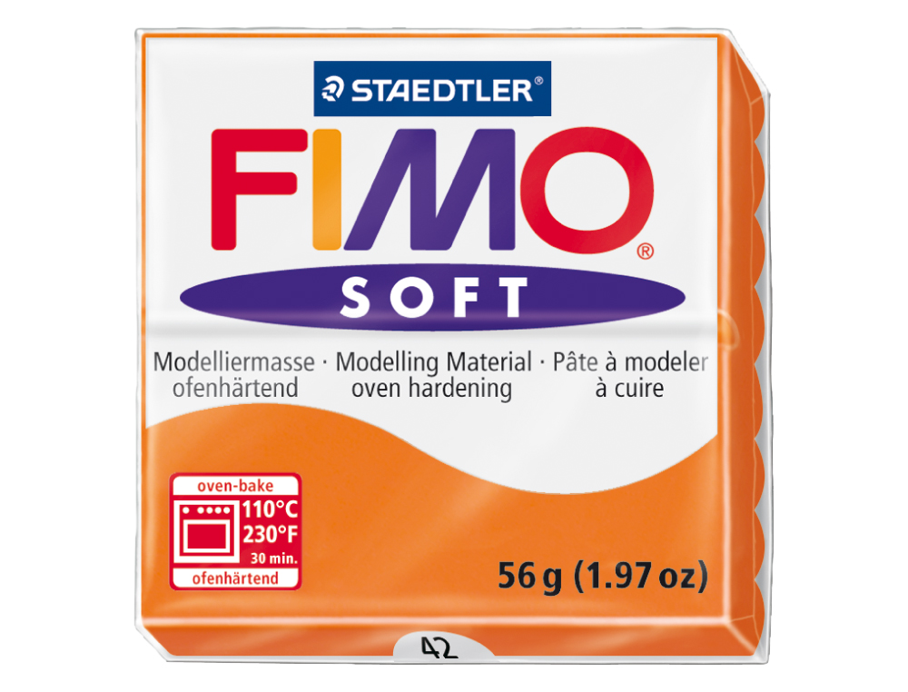 Pasta staedtler fimo soft 57 gr color naranja