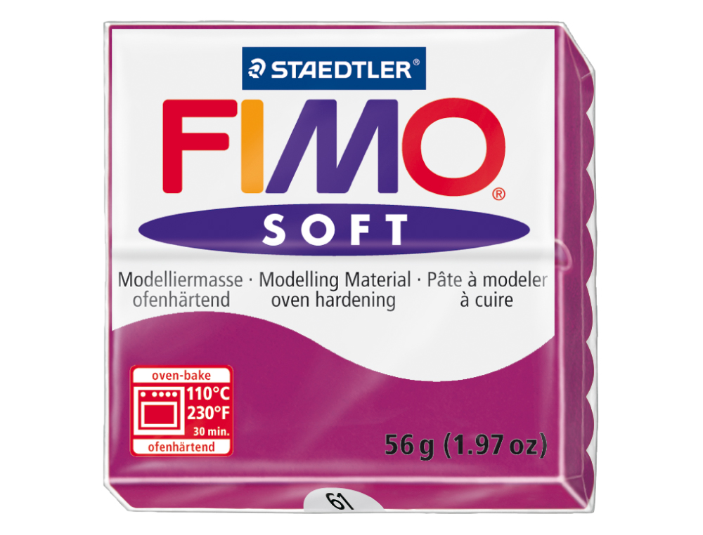 Pasta staedtler fimo soft 57 gr color purpura