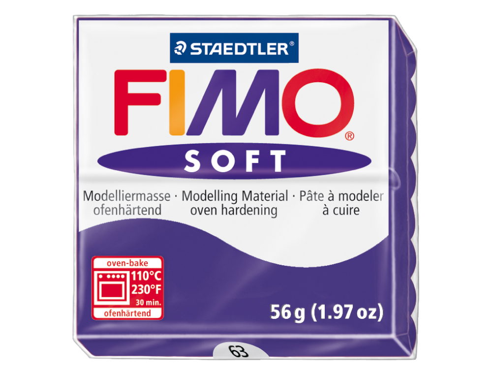 Pasta staedtler fimo soft 57 gr color violeta oscuro