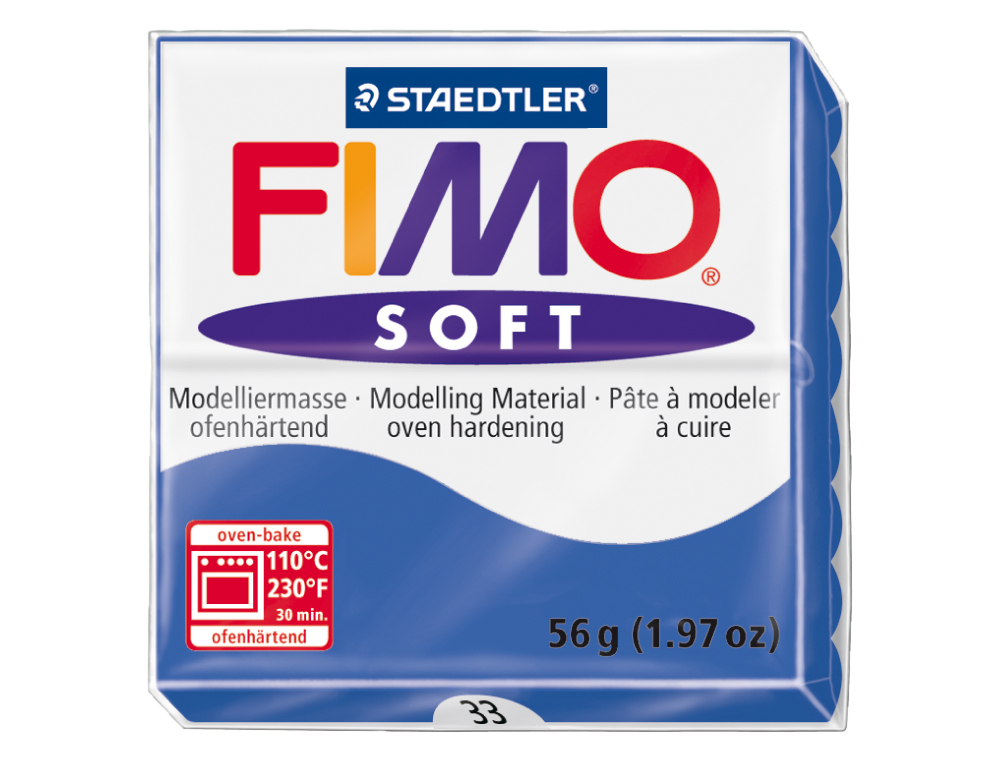 Pasta staedtler fimo soft 57 gr color azul brillante