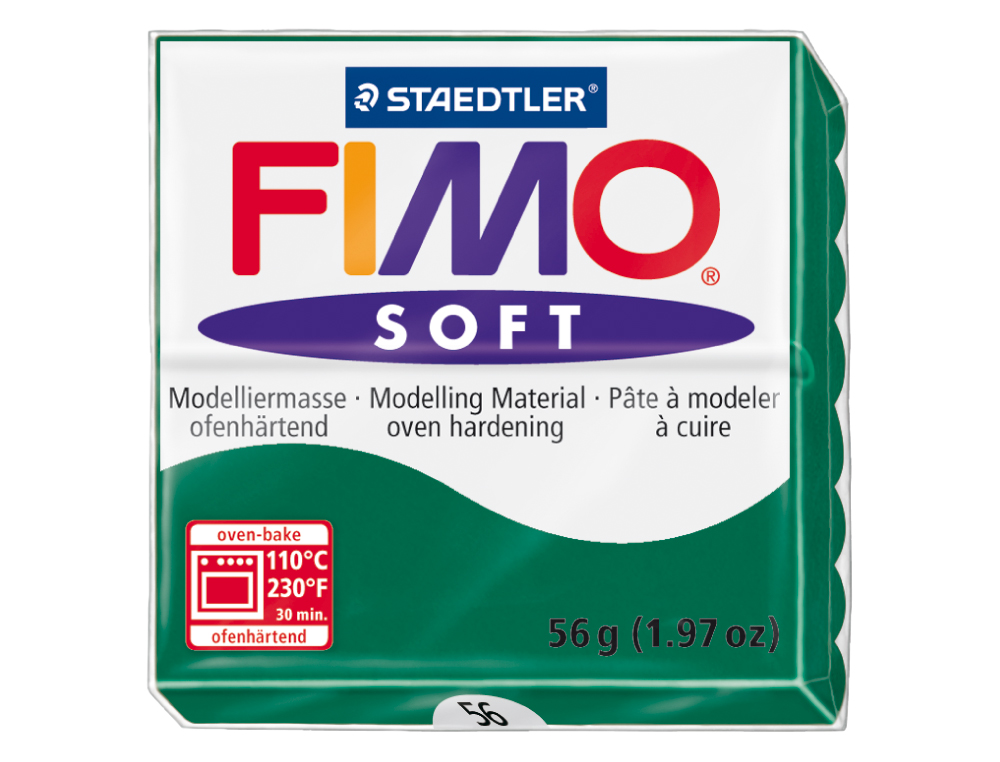 Pasta staedtler fimo soft 57 gr color verde esmeralda