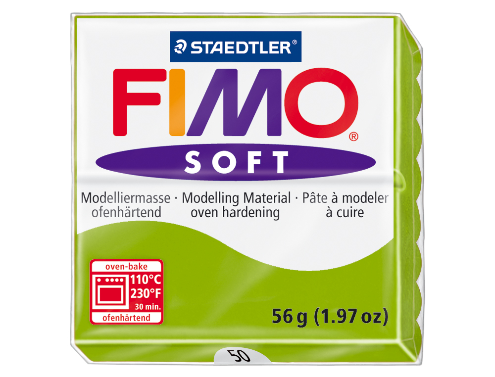 Pasta staedtler fimo soft 57 gr color verde manzana