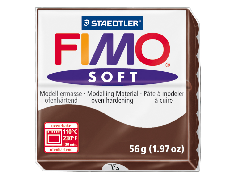 Pasta staedtler fimo soft 57 gr color chocolate