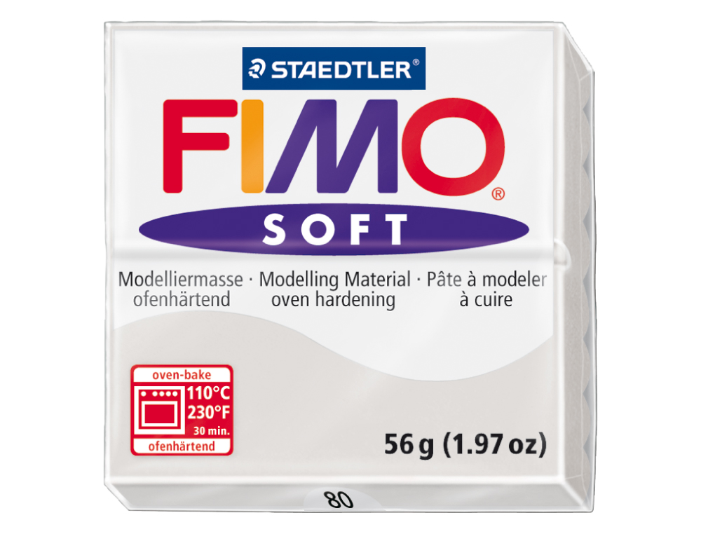 Pasta staedtler fimo soft 57 gr color gris