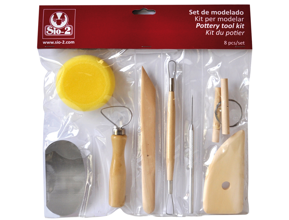 Instrumentos de modelar arcilla sio-2 set de 8 piezas