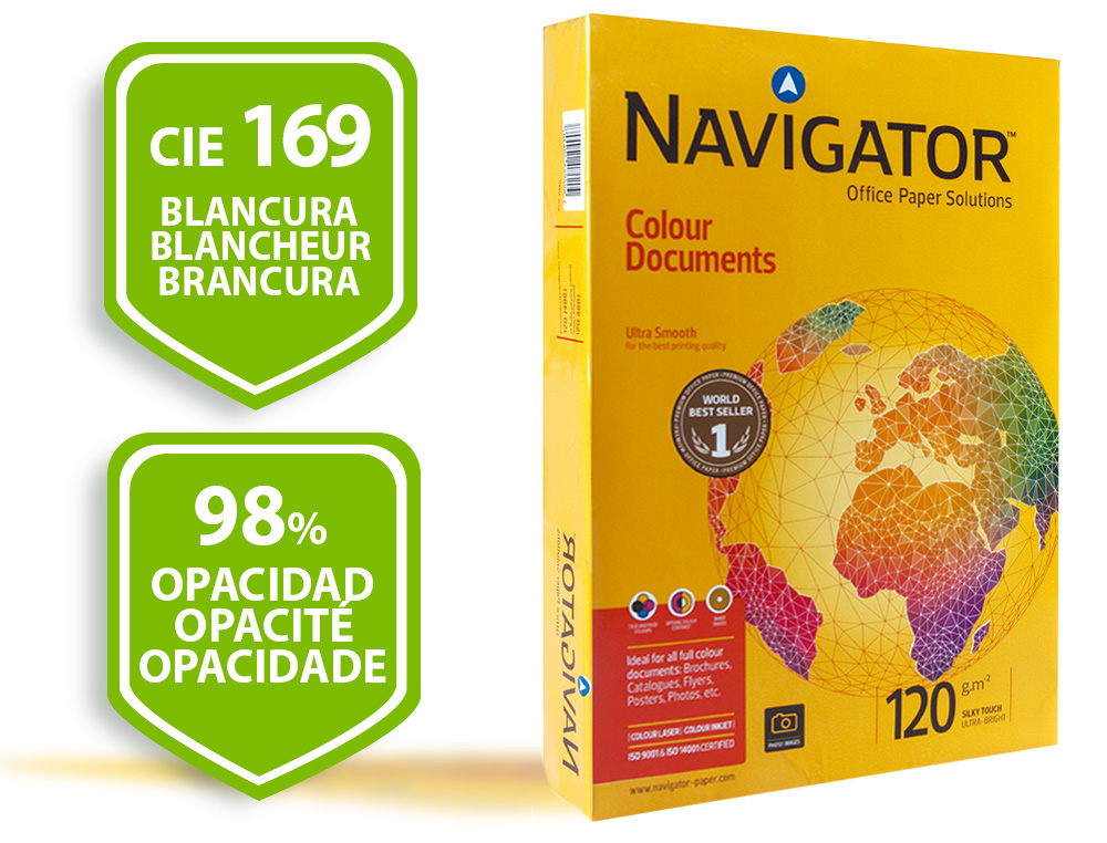 Papel fotocopiadora navigator din a3 120 gramos paquete de 500 hojas