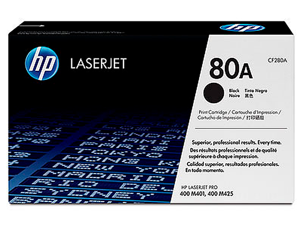 Toner hp laserjet negro cf280a 2700 pag