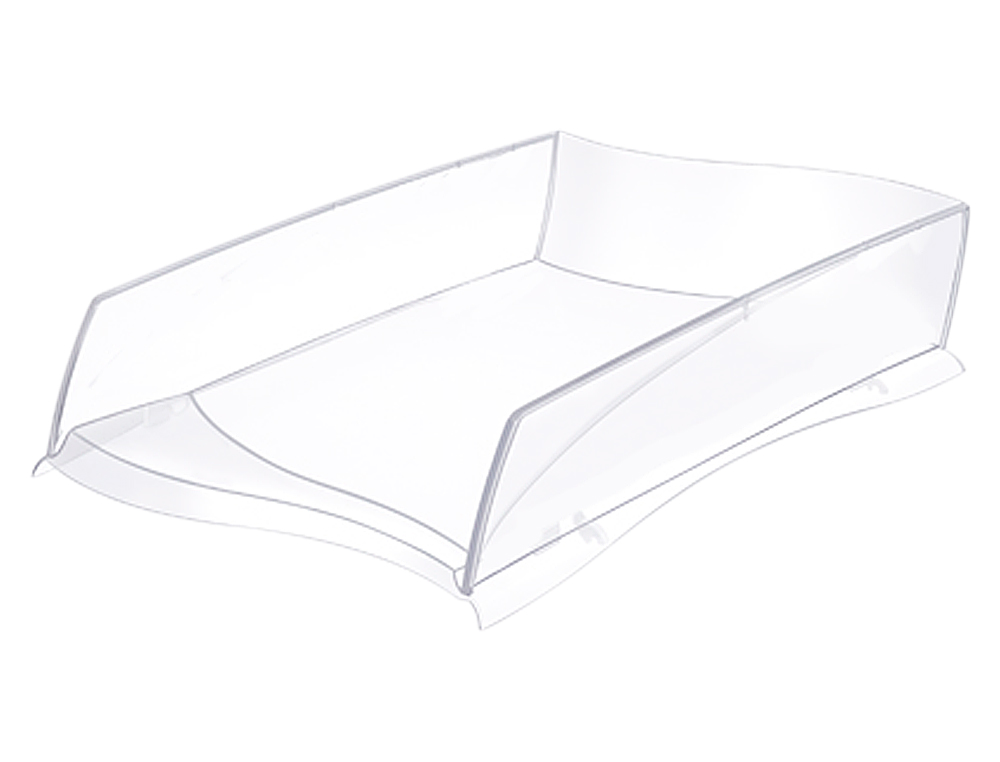 Bandeja sobremesa cep ellypse plastico blanca 380x275x82 mm