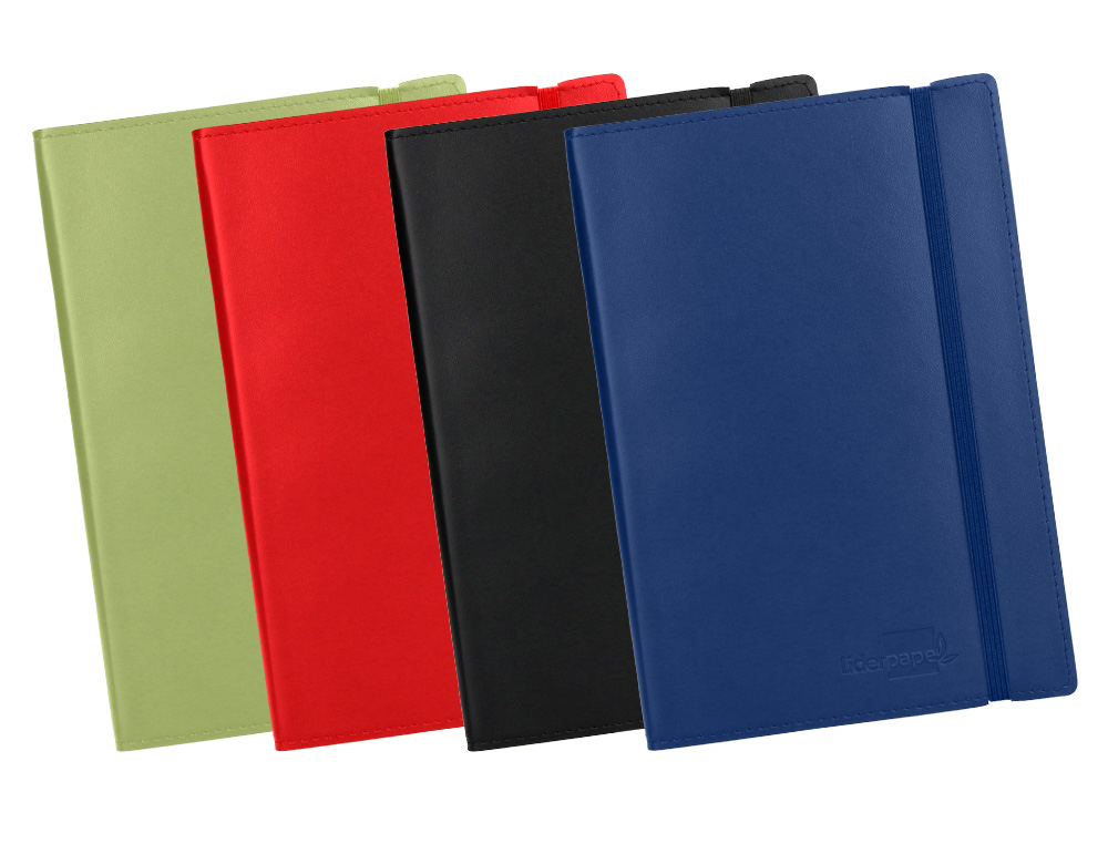 Libreta liderpapel simil piel a6 120 hojas 70g/m2 liso colores surtidos