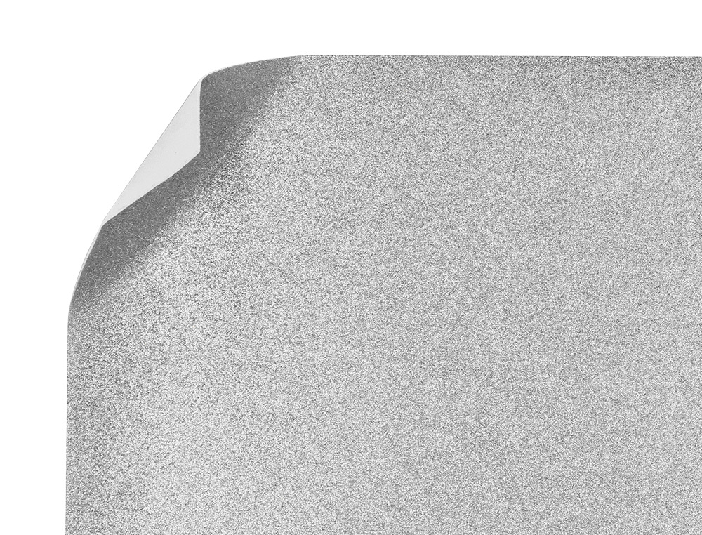 GOMA EVA CON PURPURINA BIODEGRADABLE LIDERPAPEL 50X70CM 60G/M2 ESPESOR 2 MM PLATA
