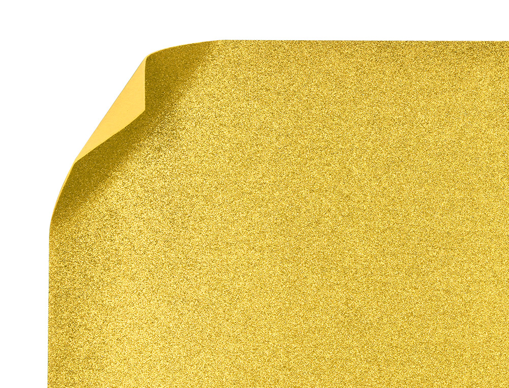 GOMA EVA CON PURPURINA BIODEGRADABLE LIDERPAPEL 50X70CM 60G/M2 ESPESOR 2 MM ORO