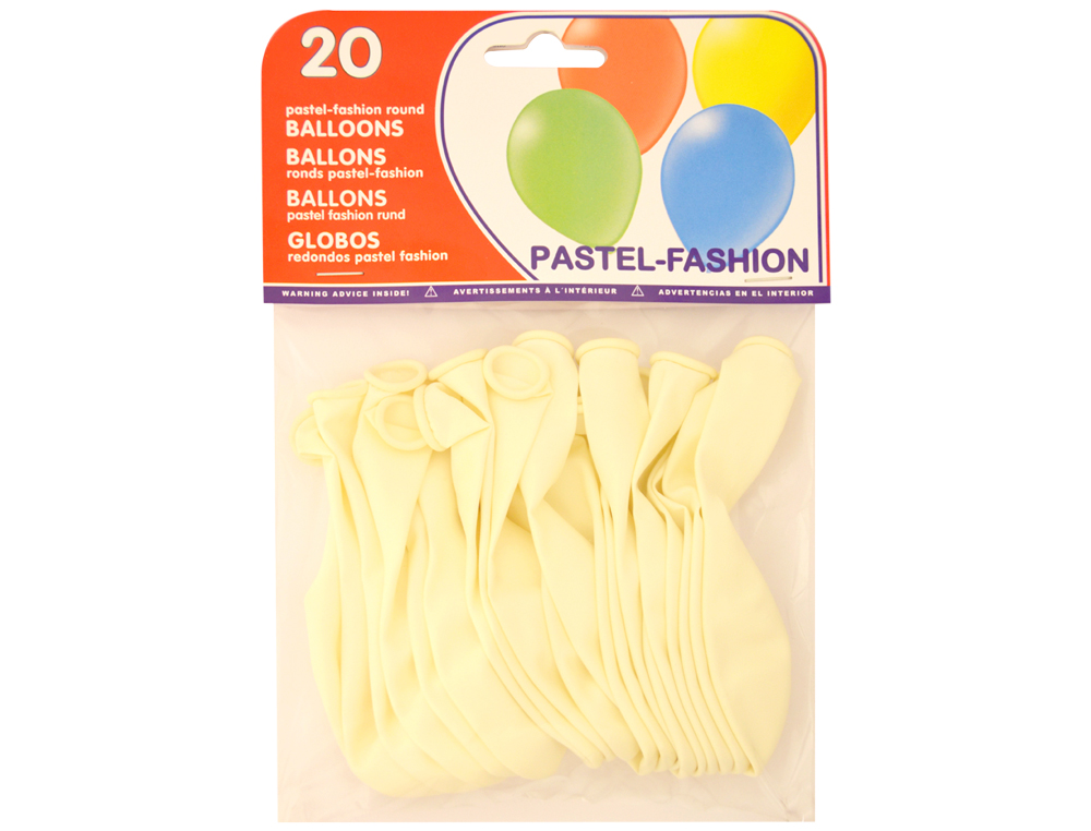 Globo 100% latex biodegradable blanco bolsa de 20 unidades