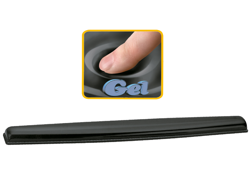 Reposamuñecas de gel fellowes para teclado color negro 471x59x16 mm