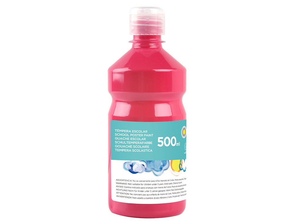 Tempera liquida liderpapel escolar 500 ml fucsia