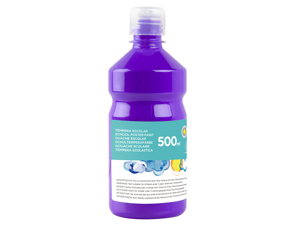 Tempera liquida liderpapel escolar 500 ml violeta