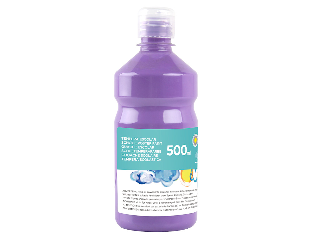 Tempera liquida liderpapel escolar 500 ml lila