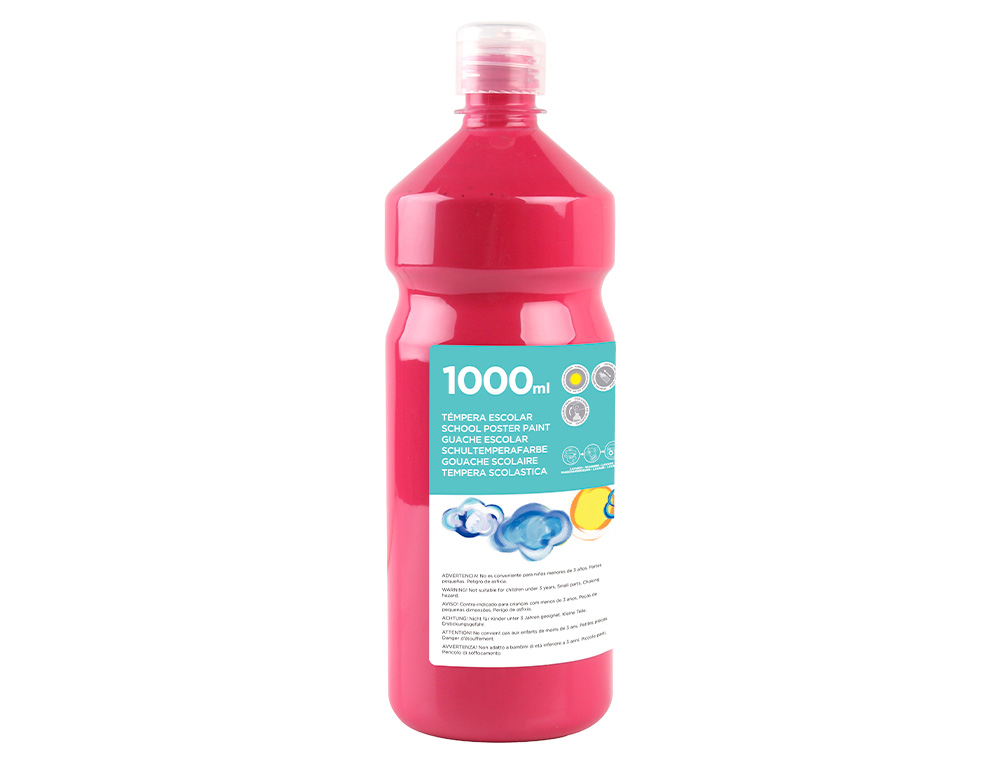 Tempera liquida liderpapel escolar 1000 ml fucsia