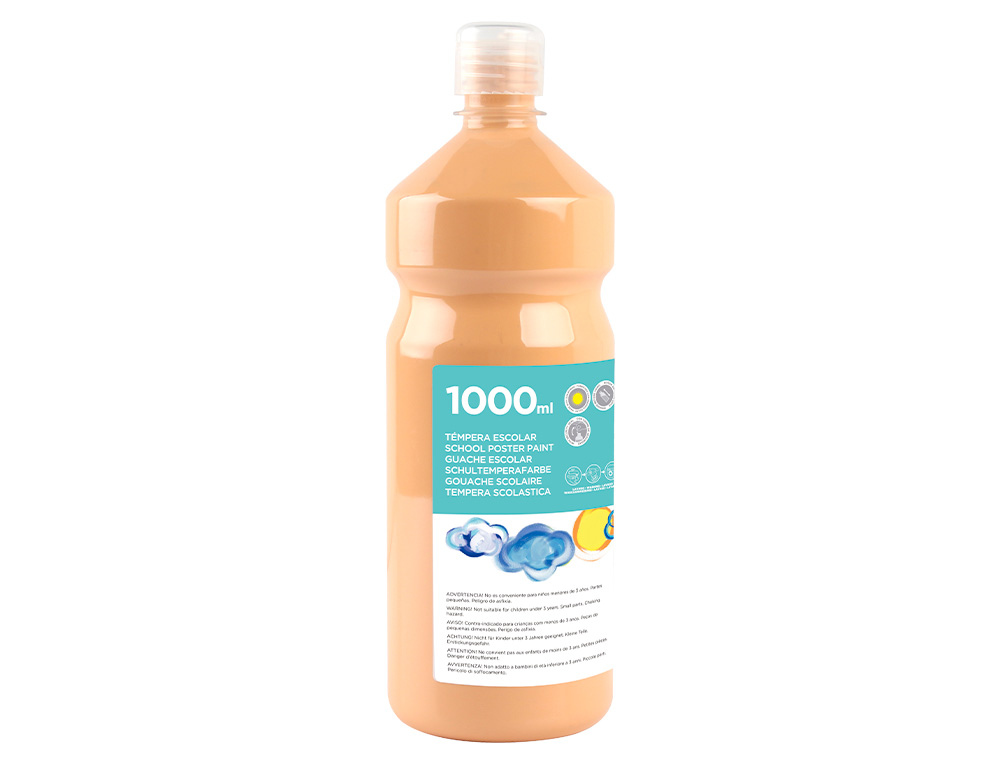 Tempera liquida liderpapel escolar 1000 ml carne