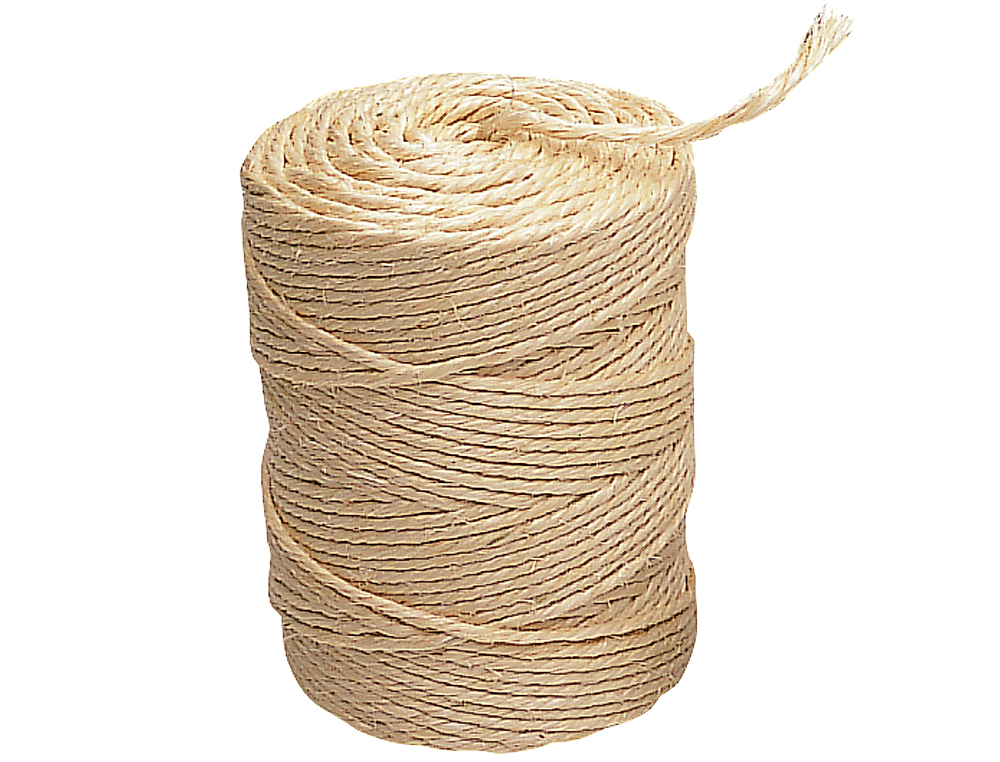 Cuerda sisal 3 cabos liderpapel rollo 1/2 kg