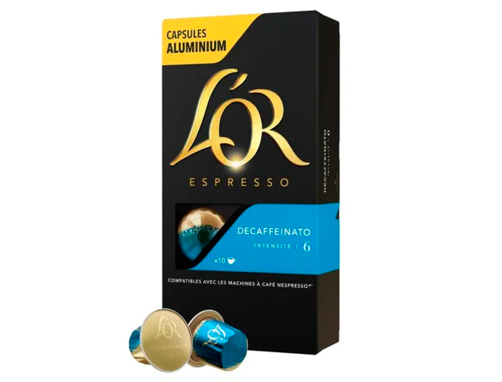 Cafe marcilla l arome espresso decaffeinato fuerza 6 monodosis caja de 10 unidades compatible con nespresso