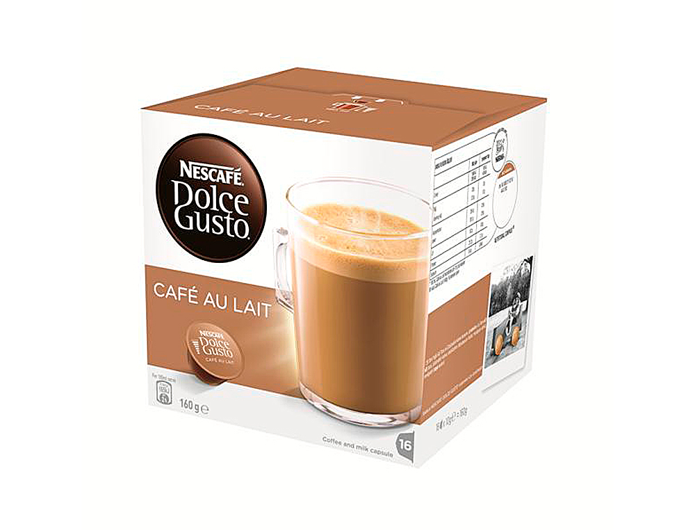 Cafe dolce gusto cafe con leche monodosis caja de 16 unidades