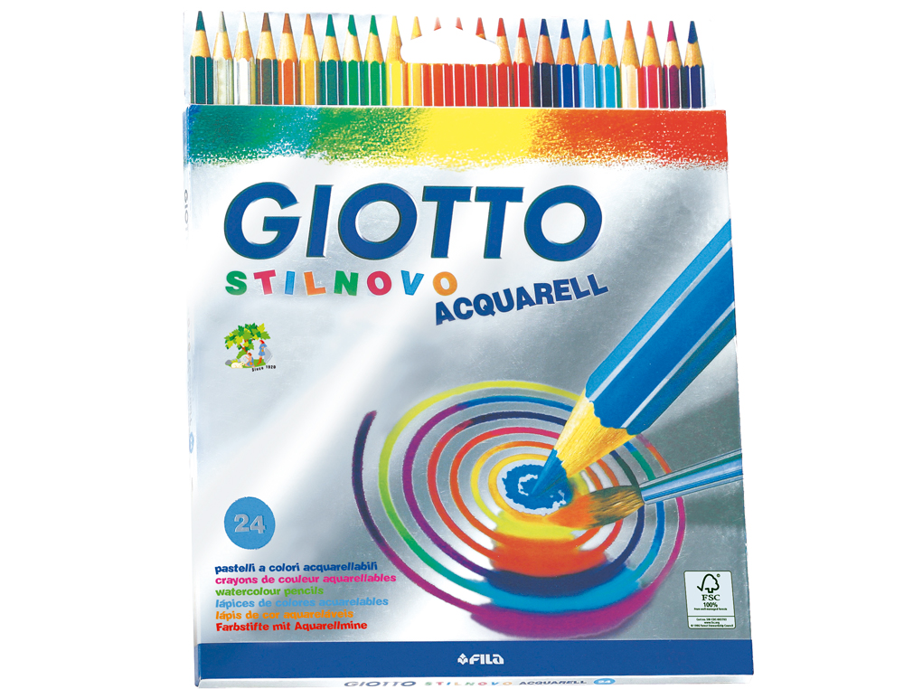 Crayons de couleurs giotto stilnovo par 24 Giotto