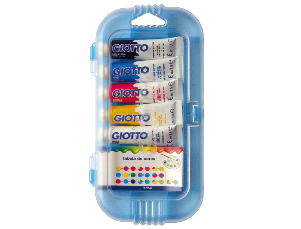 Tempera giotto 7,5 ml estuche 5 colores surtidos