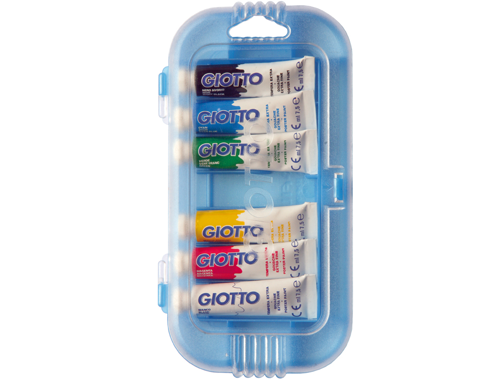 Tempera giotto 7,5 ml estuche 6 colores surtidos