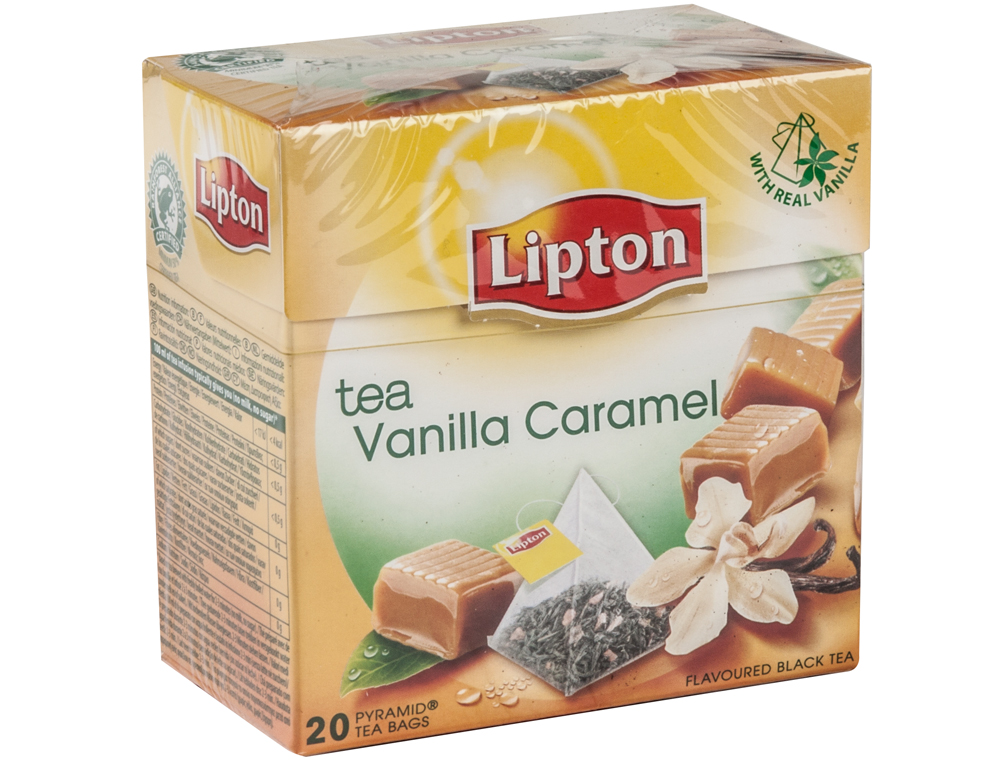 Te lipton piramide de vainilla y caramelo caja de 20 bolsas