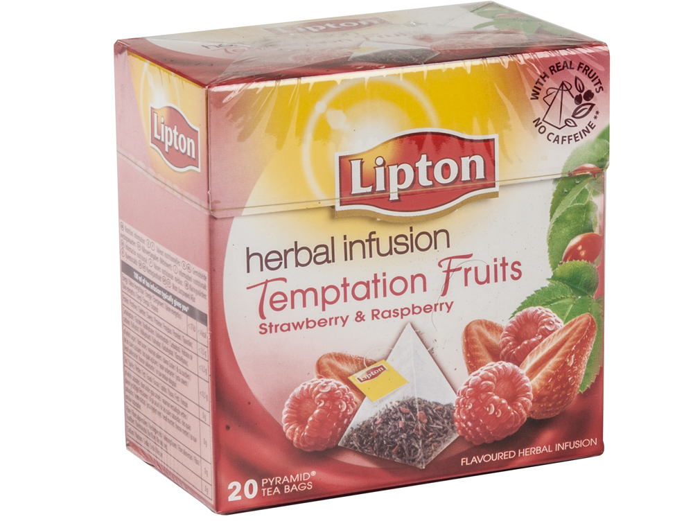 Te lipton piramide de frutas rojas caja de 20 bolsas