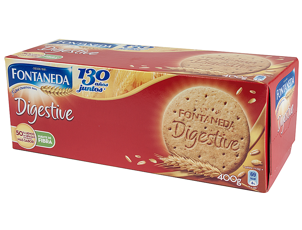 Galleta fontaneda digestive fibra caja de 400 gr