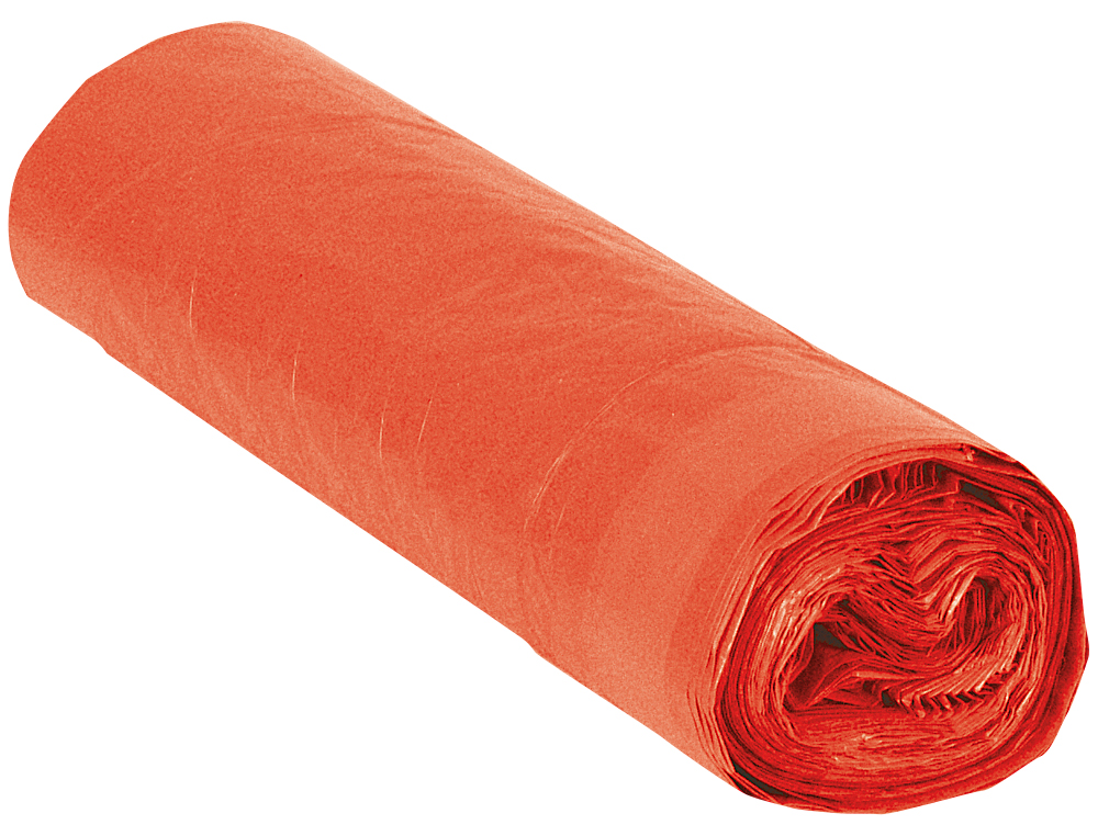 SACO DE LIXO DOMESTICO VERMELHA 52X60CM GALGA 70 ROLO DE 20 UNIDADES