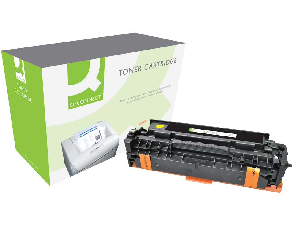 Toner q-connect compatible hp ce412a color laserjet m351a / 451dn / 451nw / 375nw / 475dn amarillo 2.600 pag