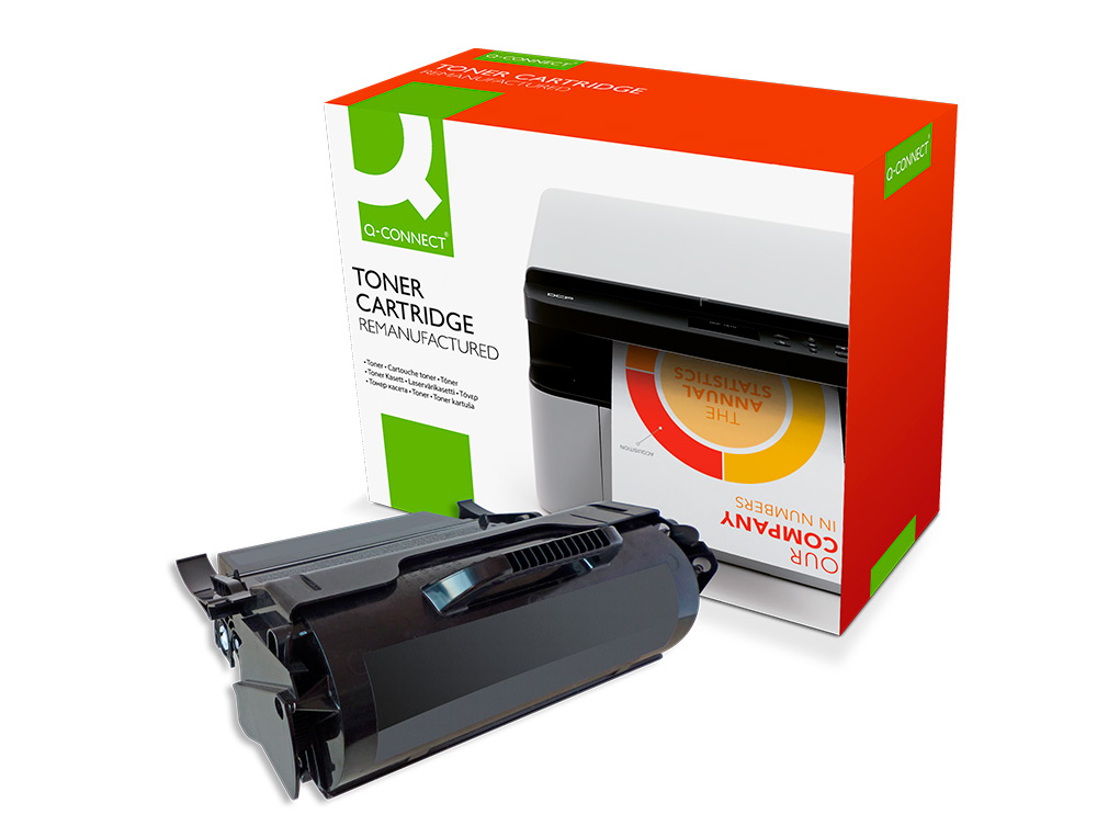 Toner q-connect compatible lexmark t650 negro 25.000 pag