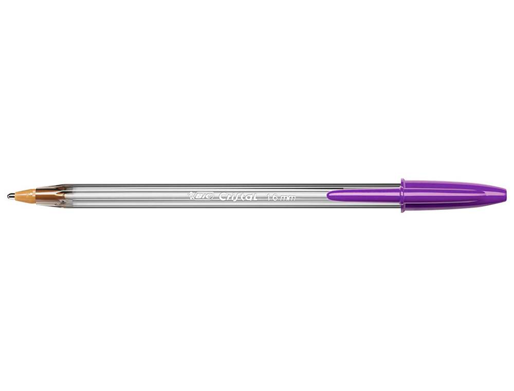 Boligrafo bic cristal fun morado punta 1,6 mm