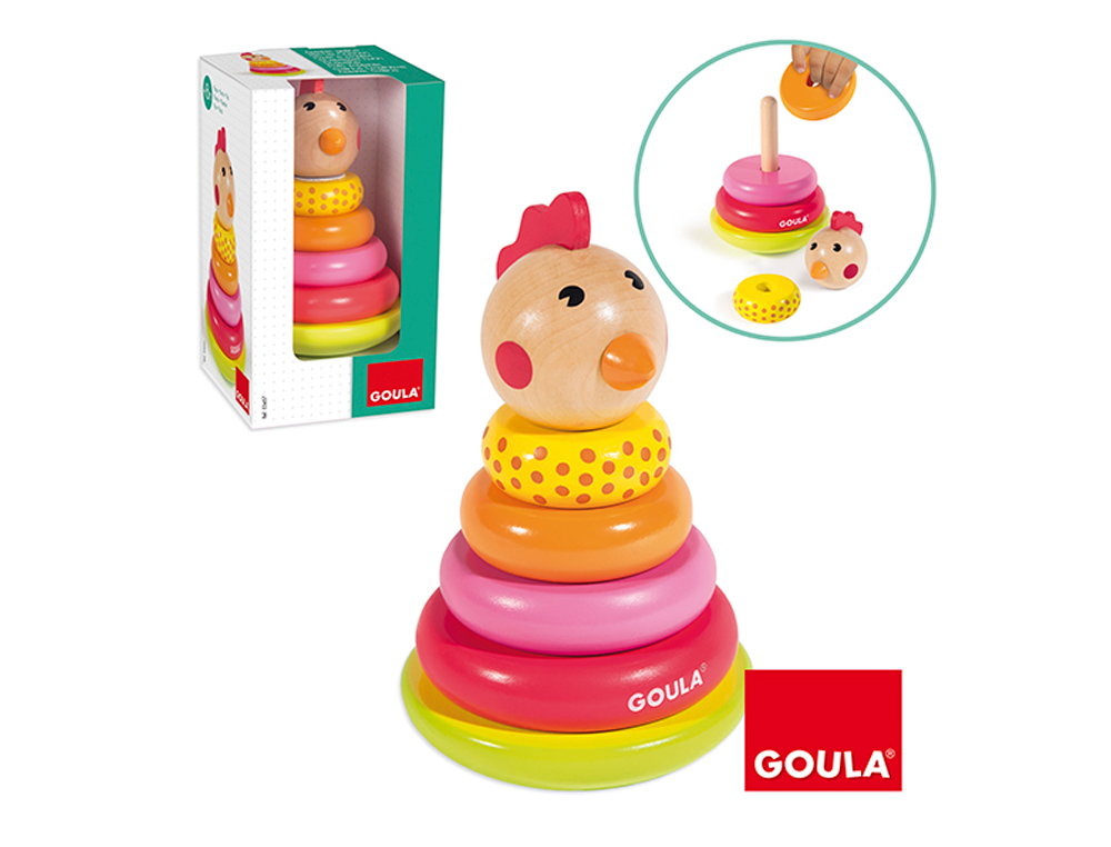 Juego goula didactico apilable gallina