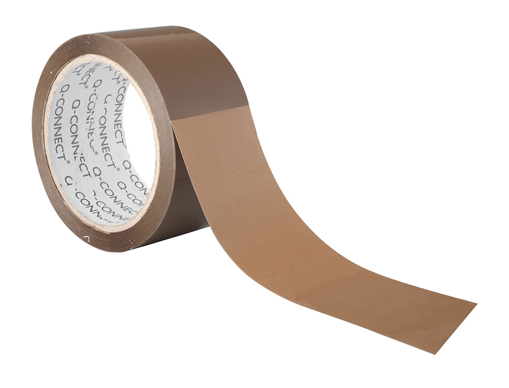 FITA ADESIVA Q-CONNECT POLIPROPILENO HAVANA 100 MT X 50 MM