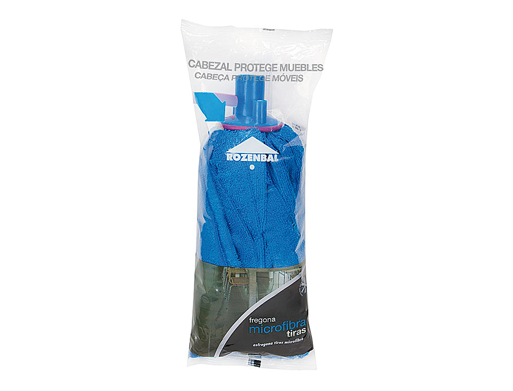 Fregona Tiras Microfibra Azul 180 Gr.