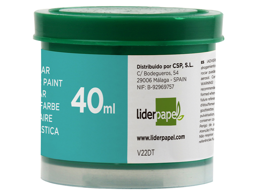 Tempera liderpapel escolar 40 ml verde