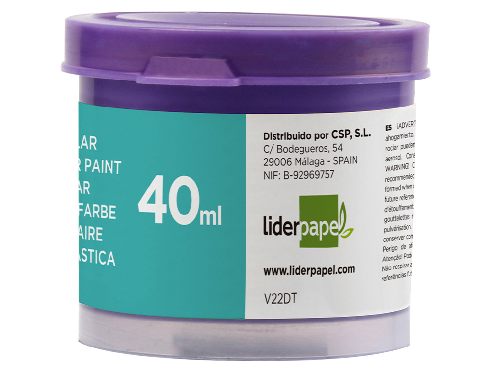 Tempera liderpapel escolar 40 ml violeta