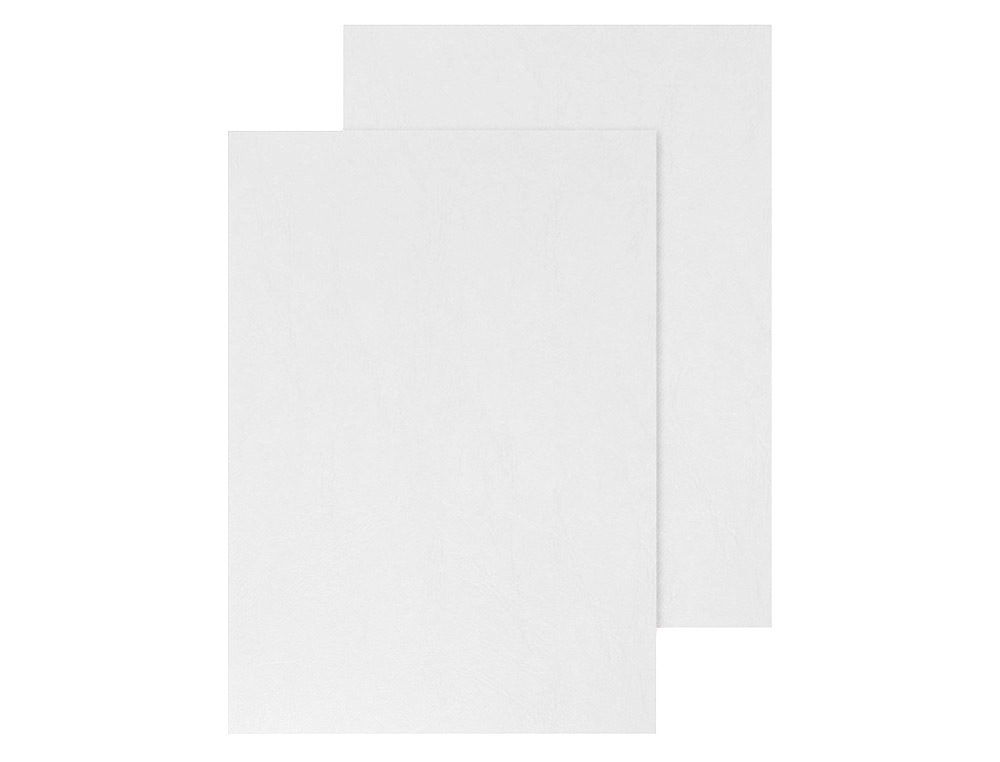 TAPA DE ENCUADERNACION Q-CONNECT CARTON DIN A4 BLANCO BRILLANTE 250 GR CAJA DE 100 UNIDADES
