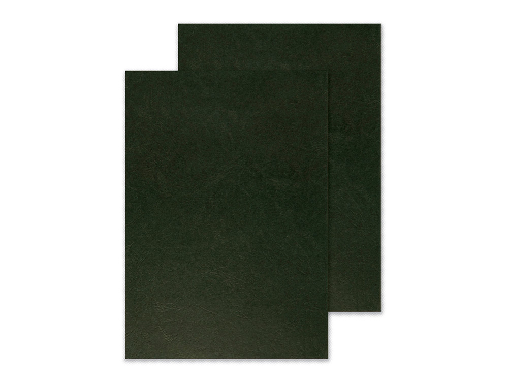 TAPA DE ENCUADERNACION Q-CONNECT CARTON DIN A4 NEGRO SIMIL PIEL 250 GR CAJA DE 100 UNIDADES
