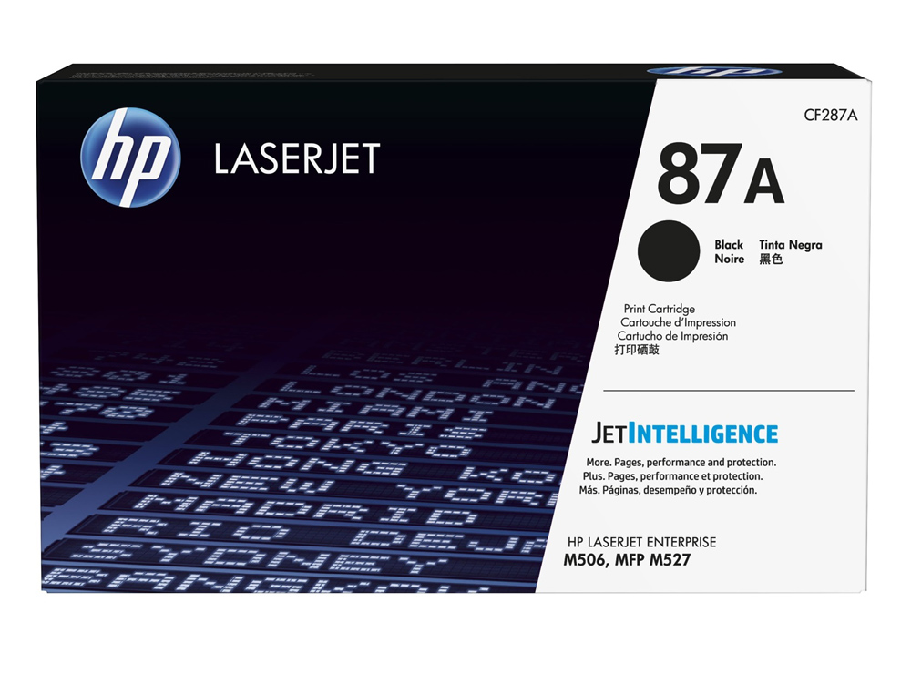 Toner hp laserjet cf287a m506 / mfp m527 negro 9000 pag