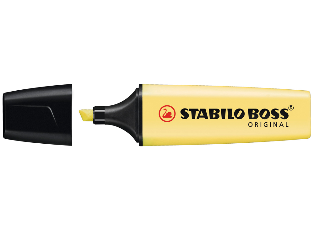 Rotulador stabilo boss pastel fluorescente 70 amarillo cremoso