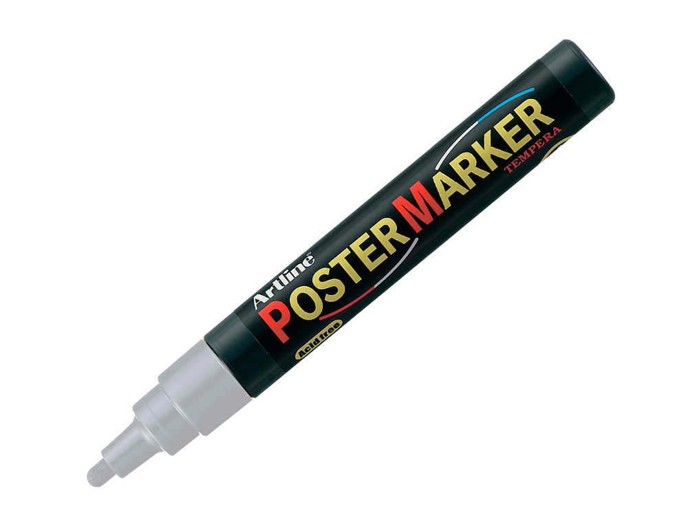 Rotulador artline poster marker epp-4-pla met punta redonda 2 mm color metalizado plata