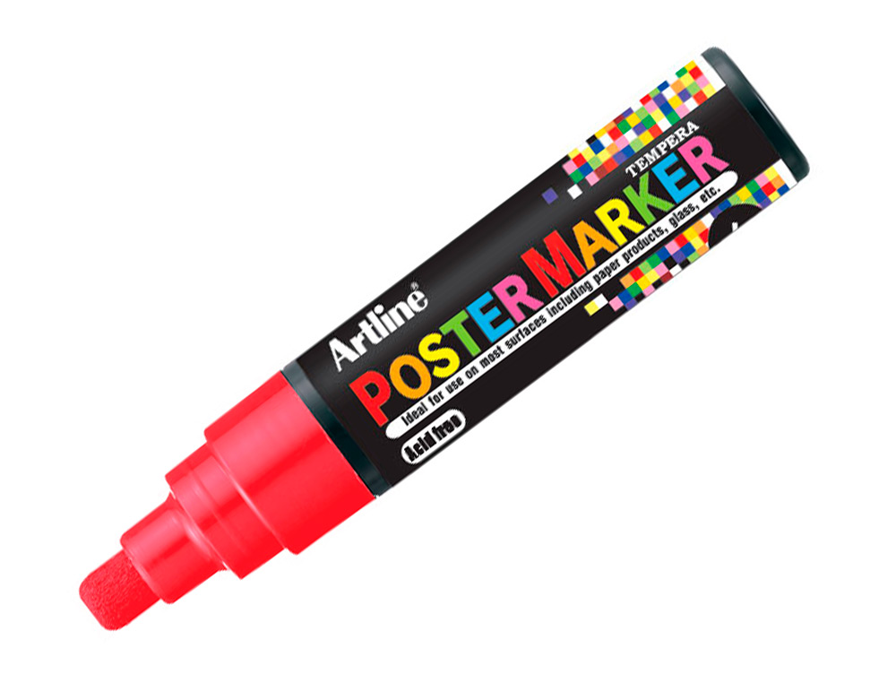 Rotulador artline poster marker epp-6-roj punta redonda 6 mm color rojo