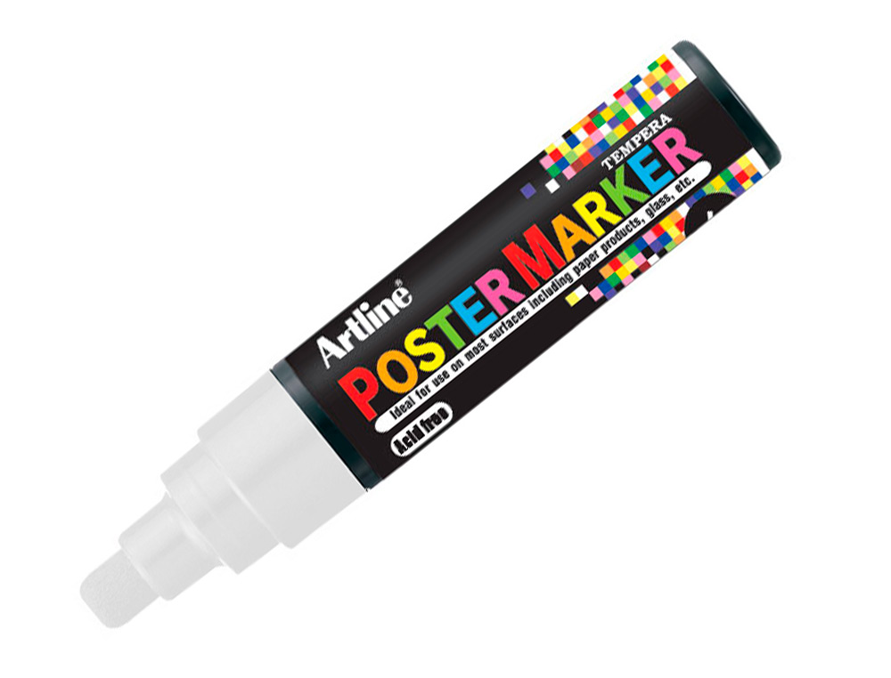 Rotulador artline poster marker epp-6-bla punta redonda 6 mm color blanco