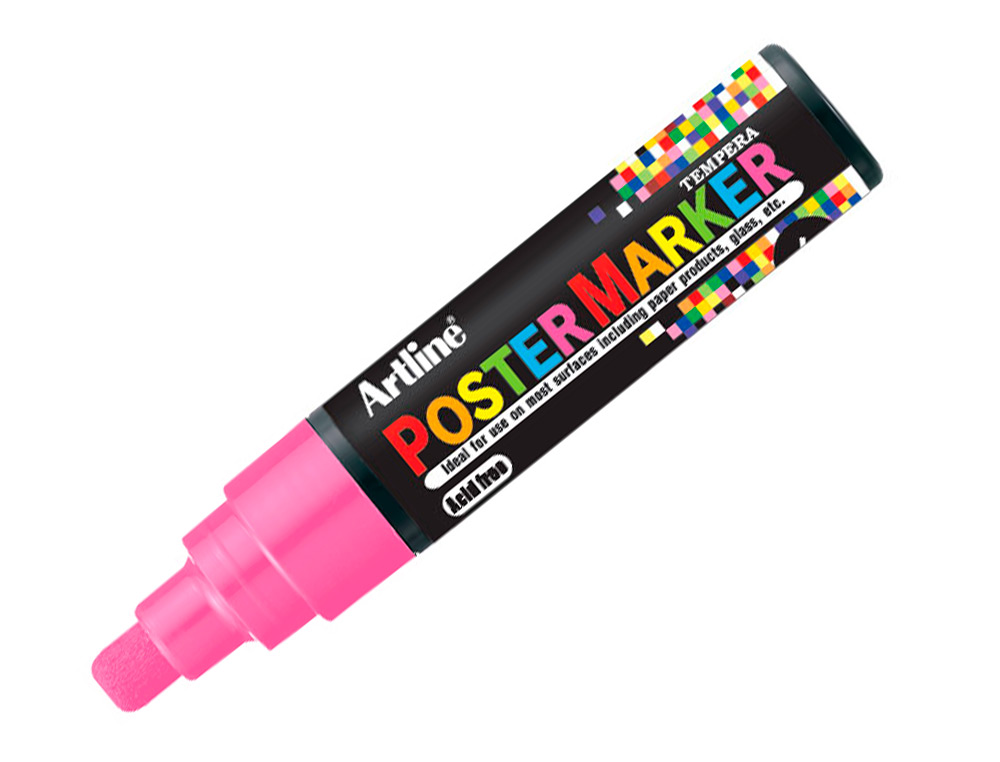 Rotulador artline poster marker epp-6-ros flu punta redonda 6 mm color rosa fluor