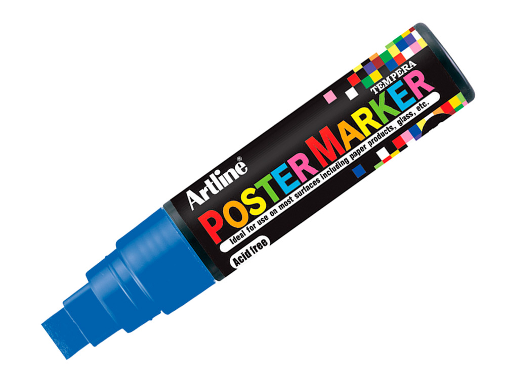 Rotulador artline poster marker epp-12 punta redonda 12 mm color azul